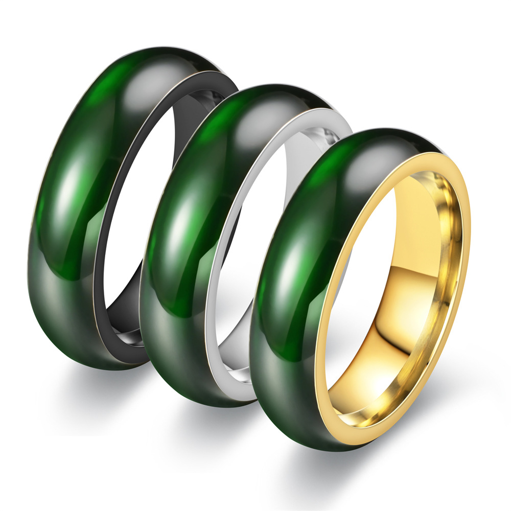 Wedding Zone - Fashion Vintage Artificial Green Jade Stainless