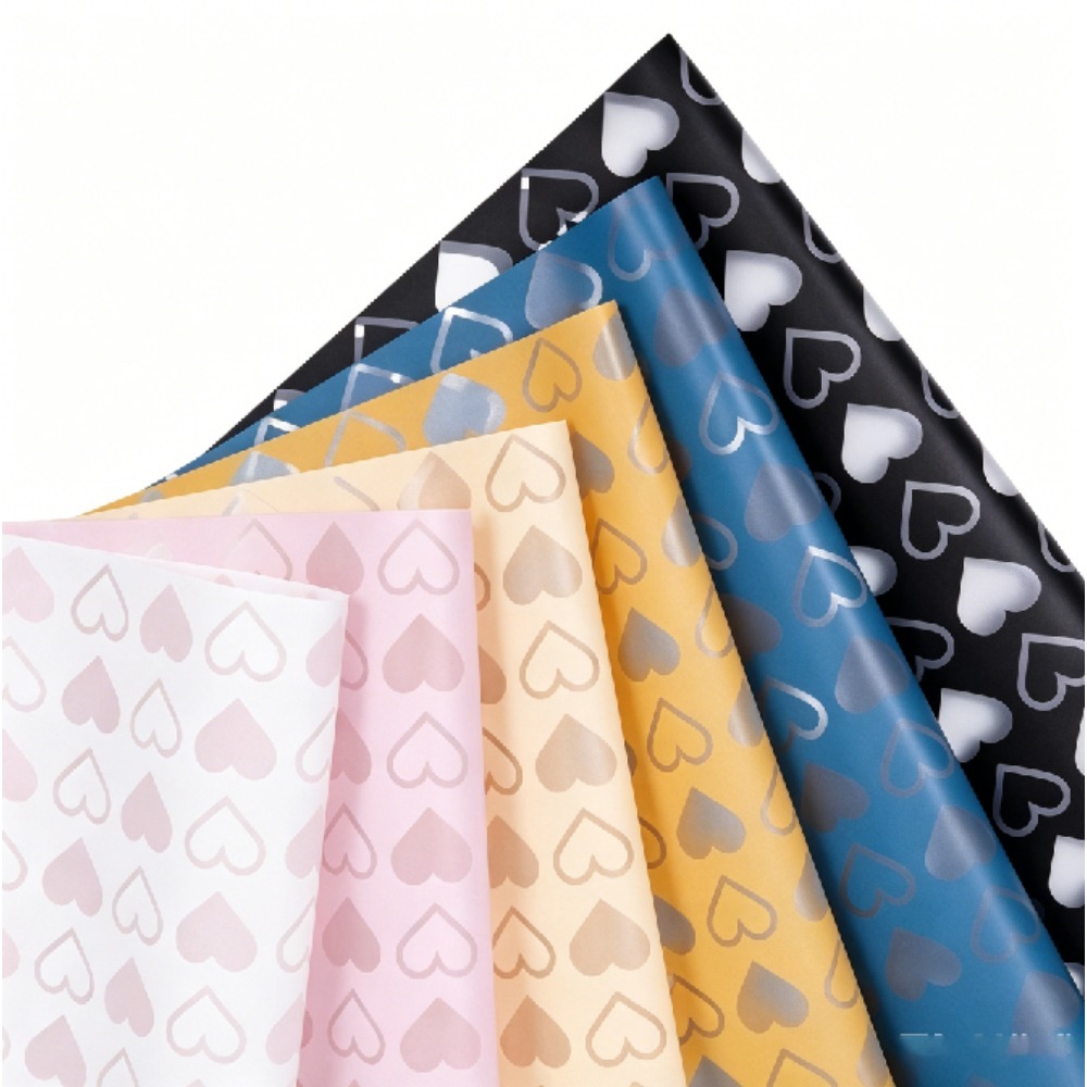 Good Floral & Wedding Decor Supply Photos - Silver Heart Hansu Floral Wrap Paper