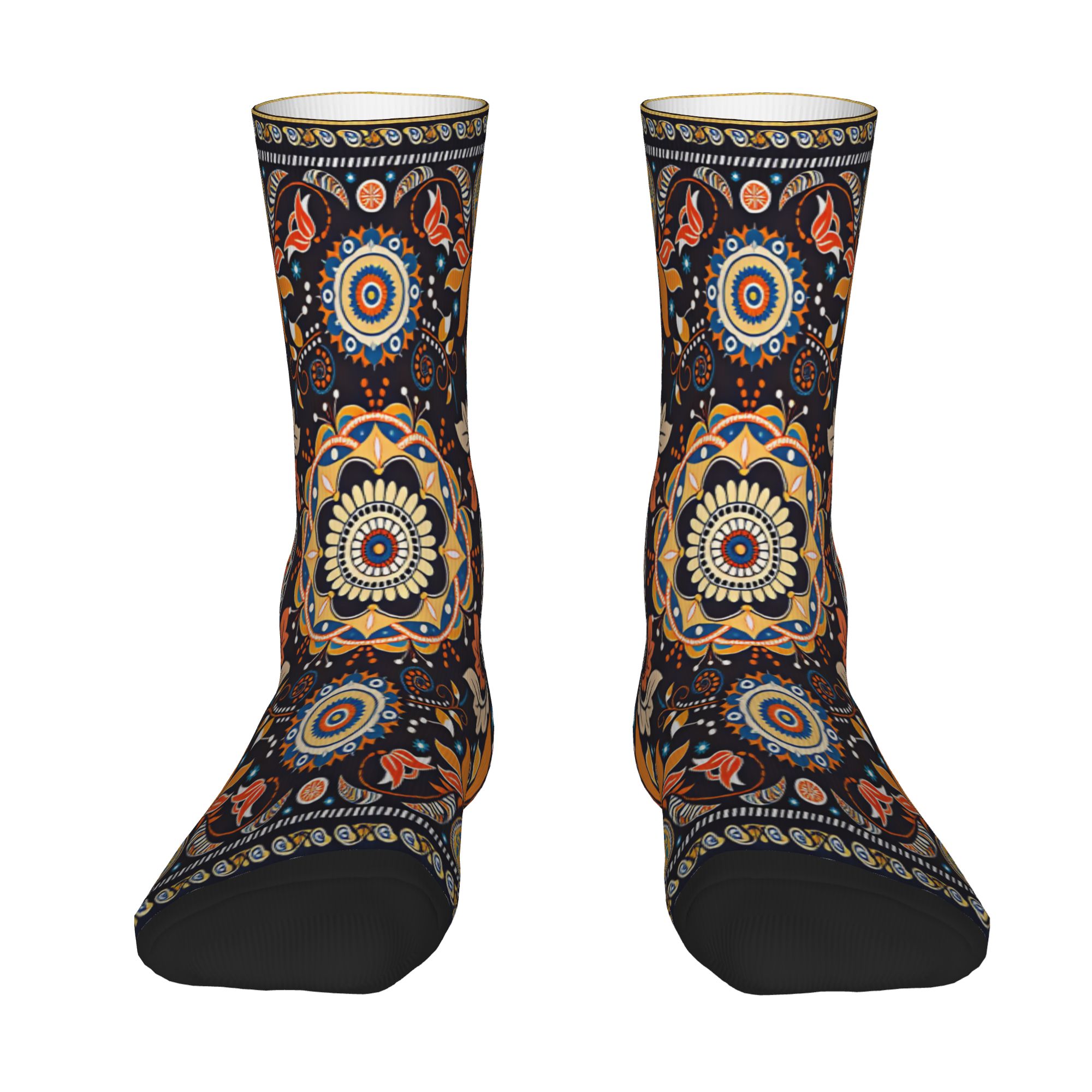 Navy Orange Folk Floral Mandal - đánh giá và giá Good Floral & Wedding Decor Supply Photos