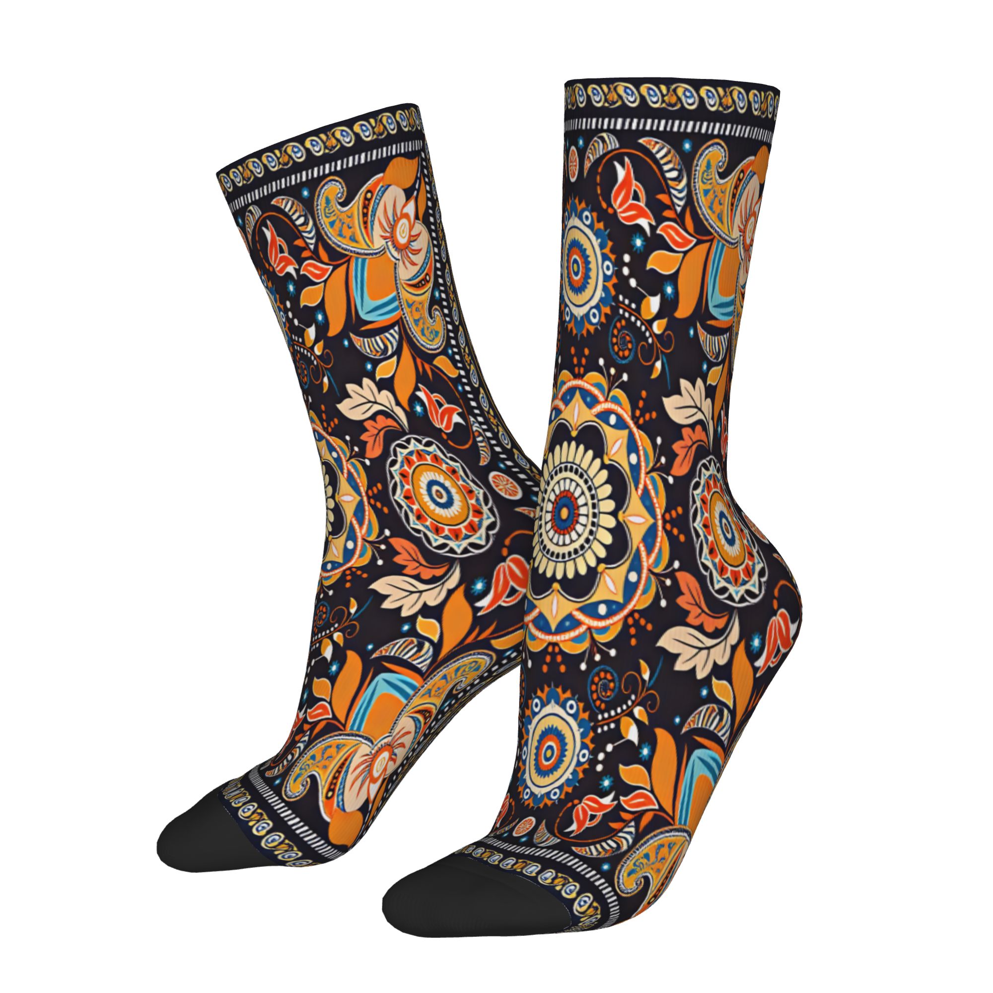 Navy Orange Folk Floral Mandal - đánh giá và giá Good Floral & Wedding Decor Supply Photos