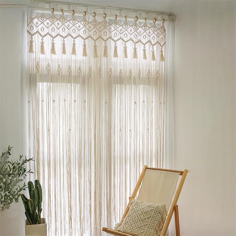 Hand-woven Macrame Cotton Door - đánh giá và giá Wedding Backdrop Curtain