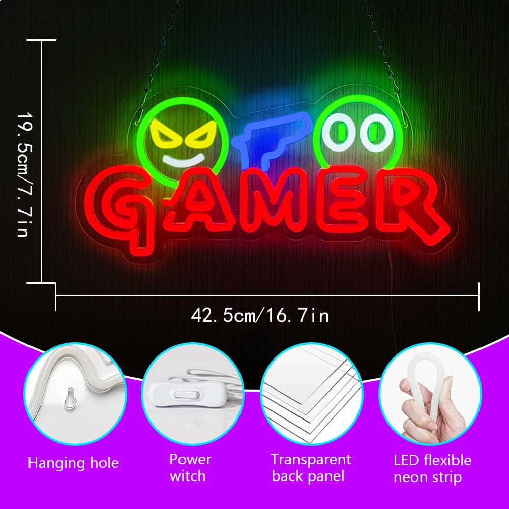 Gamer Neon Sign LED Wall Light - đánh giá và giá Wedding Zone