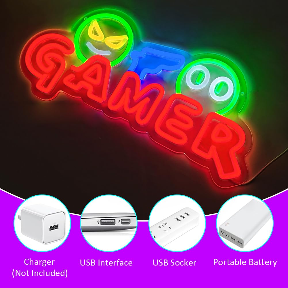 Gamer Neon Sign LED Wall Light - đánh giá và giá Wedding Zone