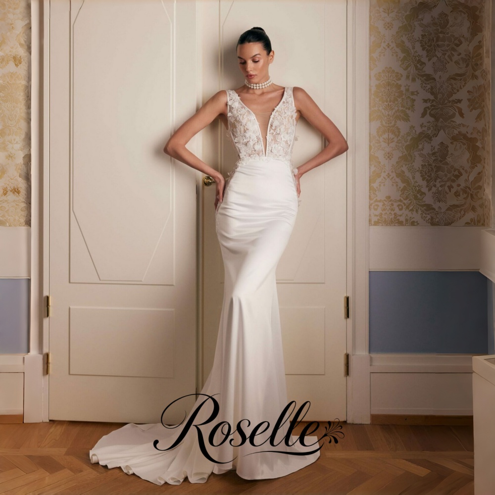 ROSELLE Lace V- Neck Mermaid W - đánh giá và giá Wedding Qw