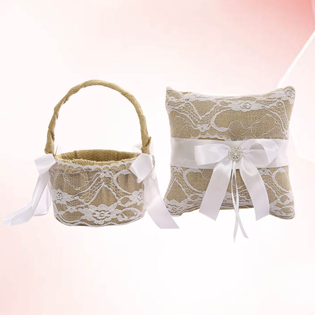 1Set Wedding Ring Pillow Lace  - đánh giá và giá Wedding Ceremony Supply