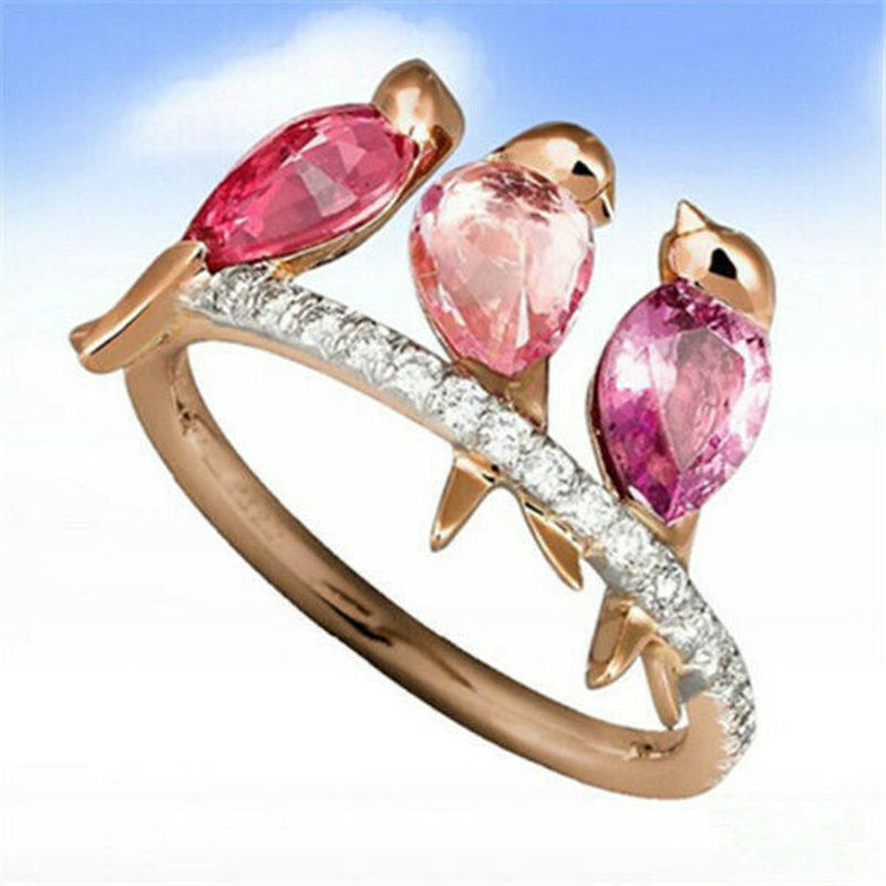 Pink Zircon Cute Bird Women Si - đánh giá và giá Wedding Qq
