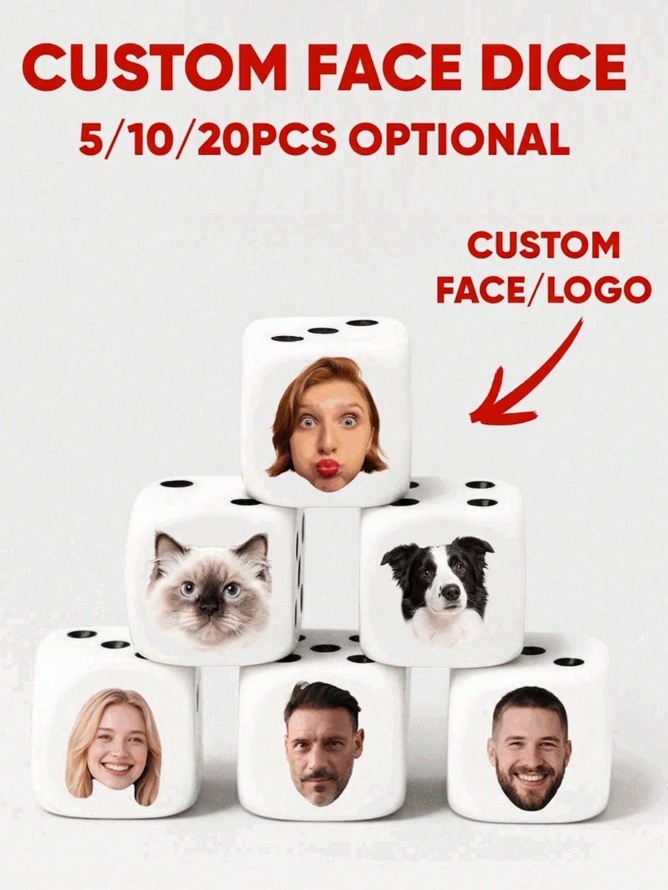 Custom Face Dice Personalized  - đánh giá và giá Wedding Souvenir
