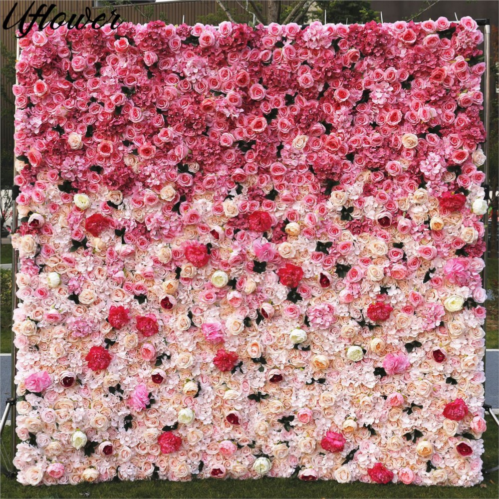 Uflower 5D Gradient Rose Artif - đánh giá và giá Wedding Backdrop Curtain