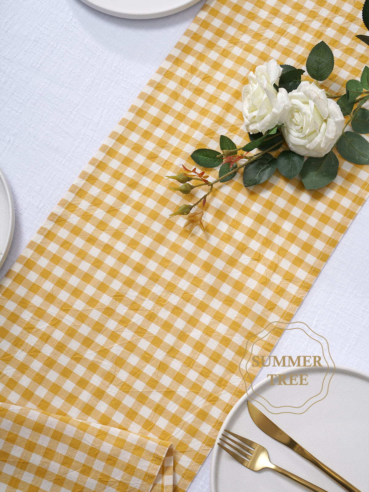 Rustic Plaid Cotton Table Runn - đánh giá và giá Wedding Ceremony Supply