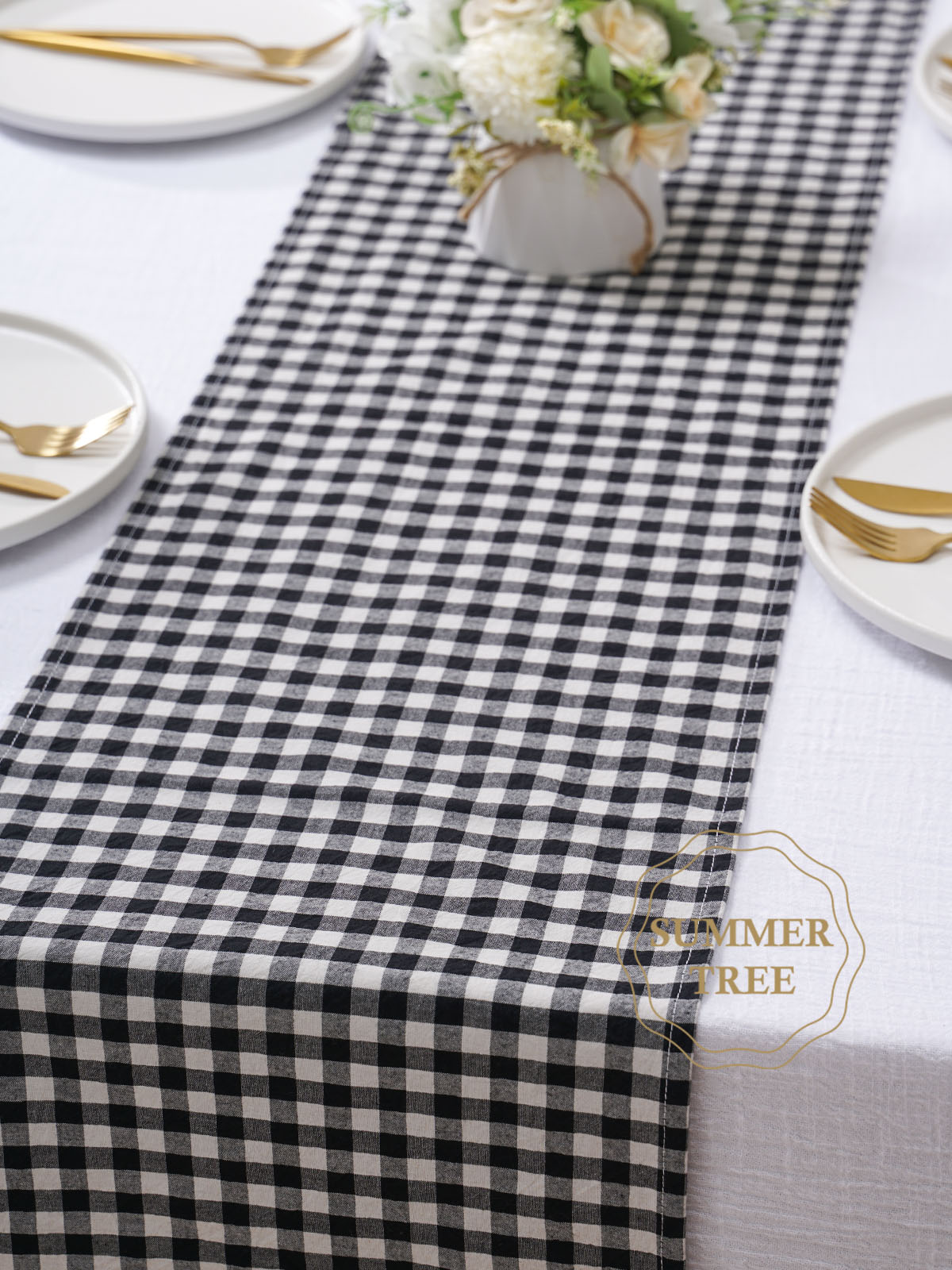 Rustic Plaid Cotton Table Runn - đánh giá và giá Wedding Ceremony Supply