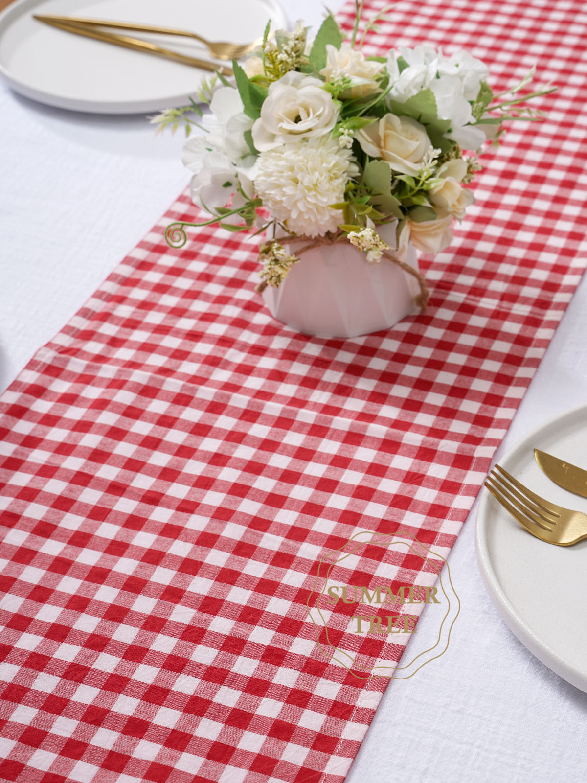 Rustic Plaid Cotton Table Runn - đánh giá và giá Wedding Ceremony Supply