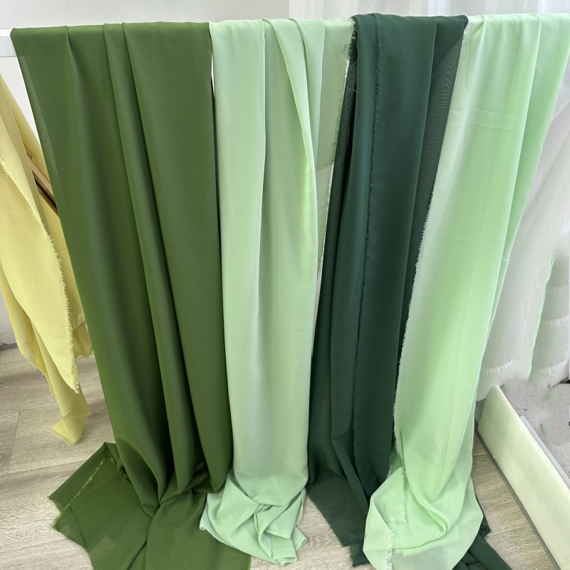 Olive Avocado Green Chiffon Fa - đánh giá và giá Wedding Backdrop Curtain