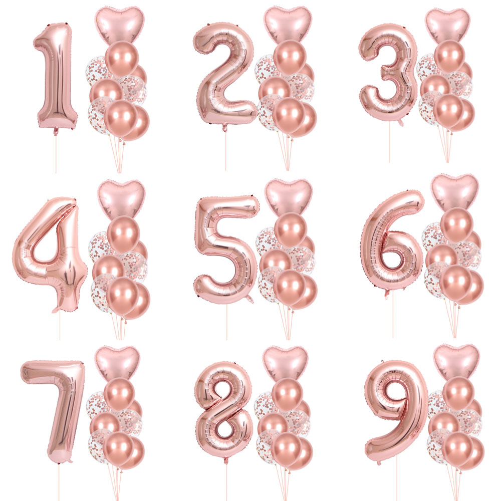 40 Inch 0-9 Rose Gold Number B - đánh giá và giá Wedding Ceremony Supply
