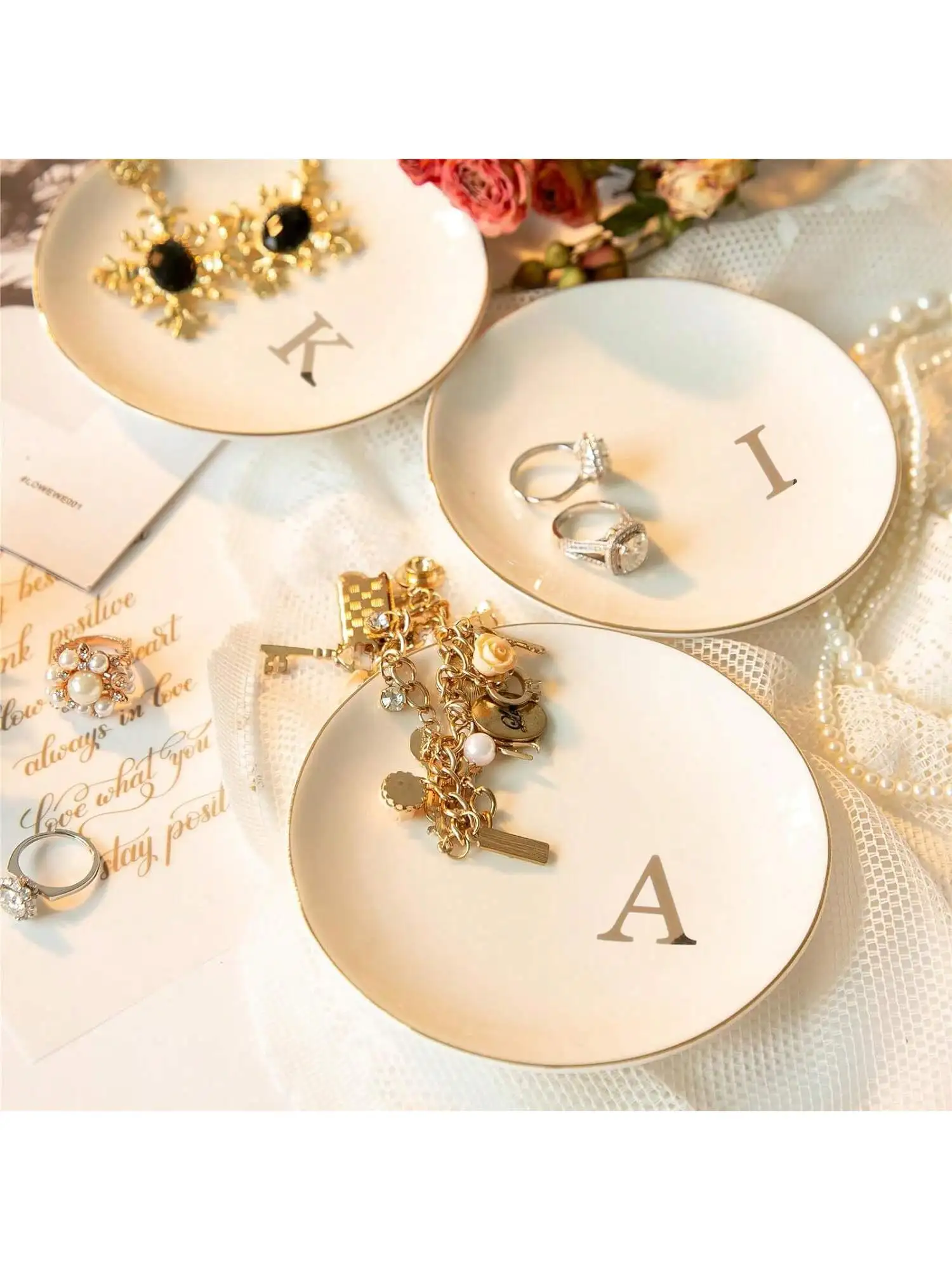 Initials Ring Dish Jewery Tray - đánh giá và giá Wedding Z
