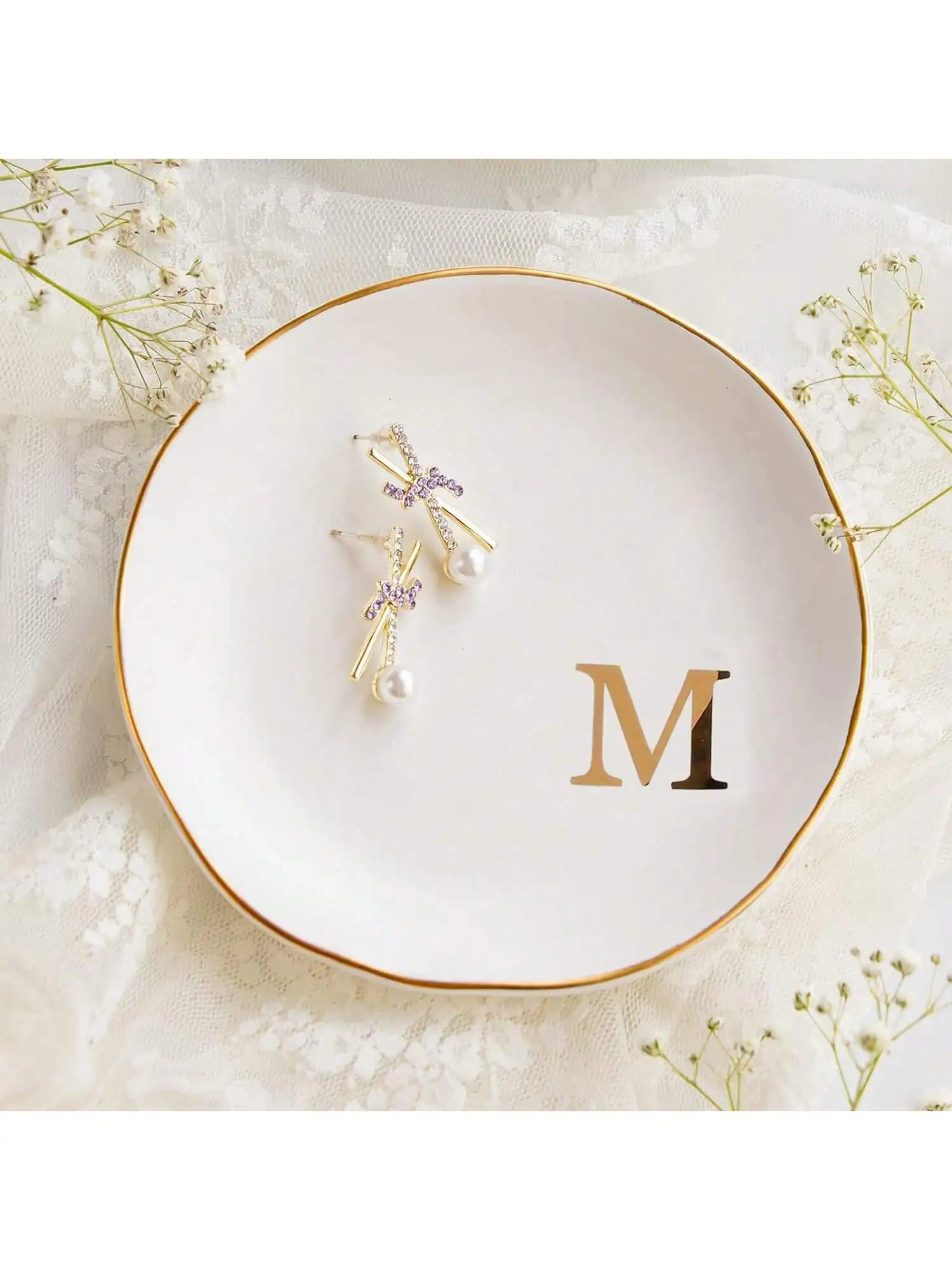Initials Ring Dish Jewery Tray - đánh giá và giá Wedding Z