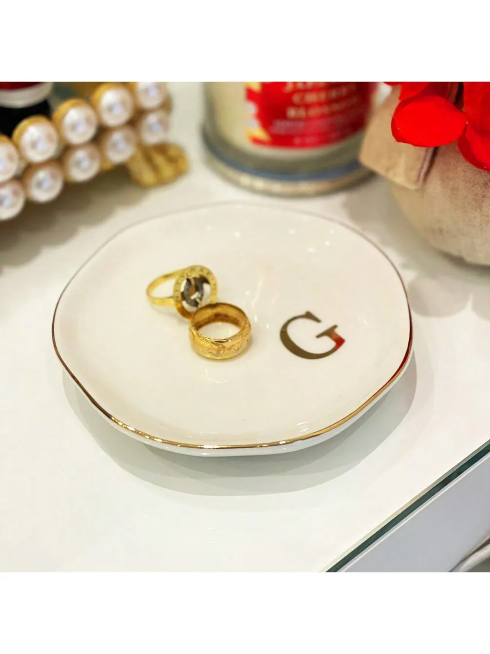 Initials Ring Dish Jewery Tray - đánh giá và giá Wedding Z
