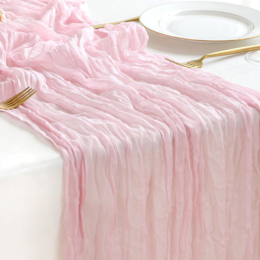Pink Cheesecloth Table Runner  - đánh giá và giá Wedding Ceremony Supply