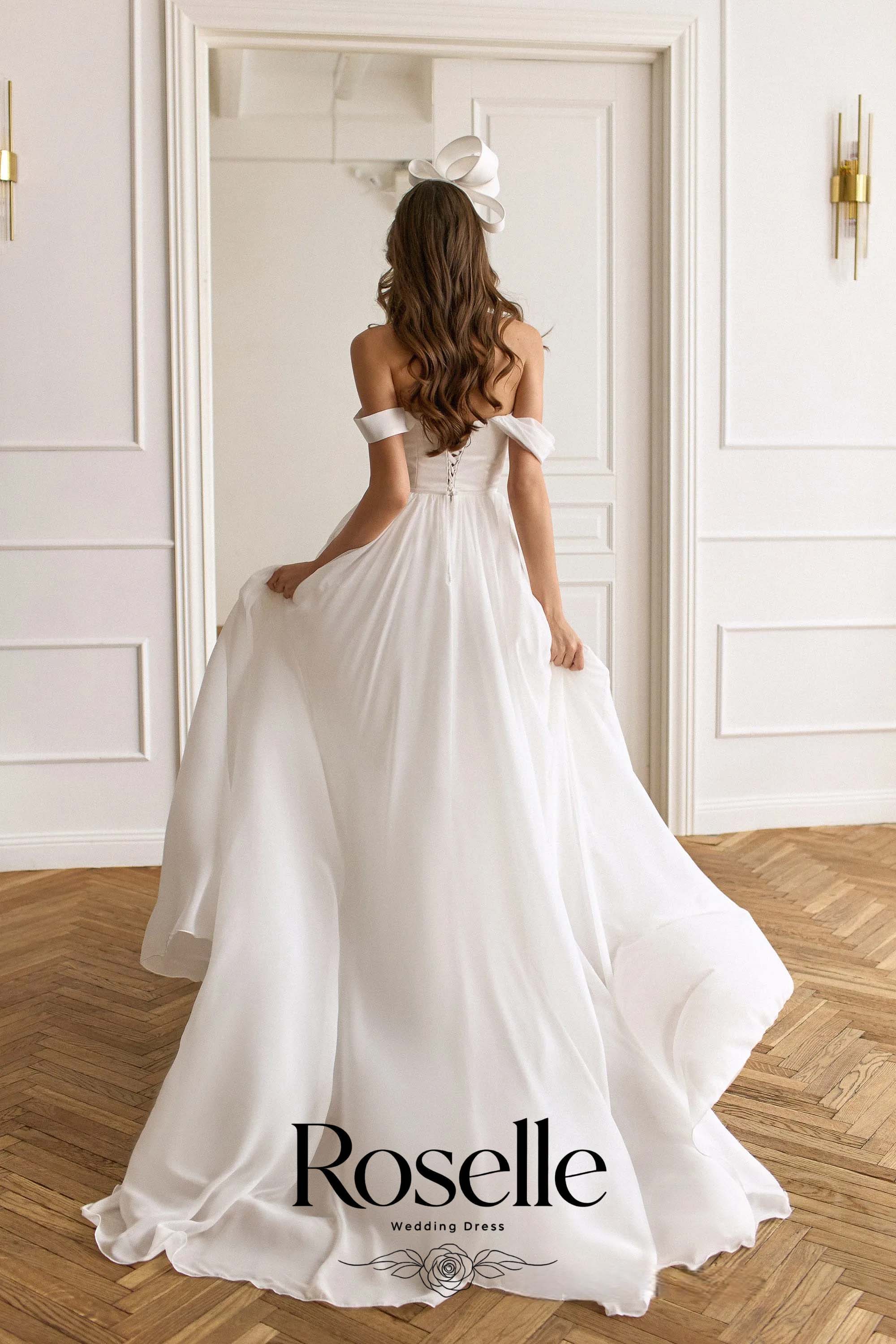 ROSELLE V-Neck A-Line Elegant  - đánh giá và giá Wedding Qw