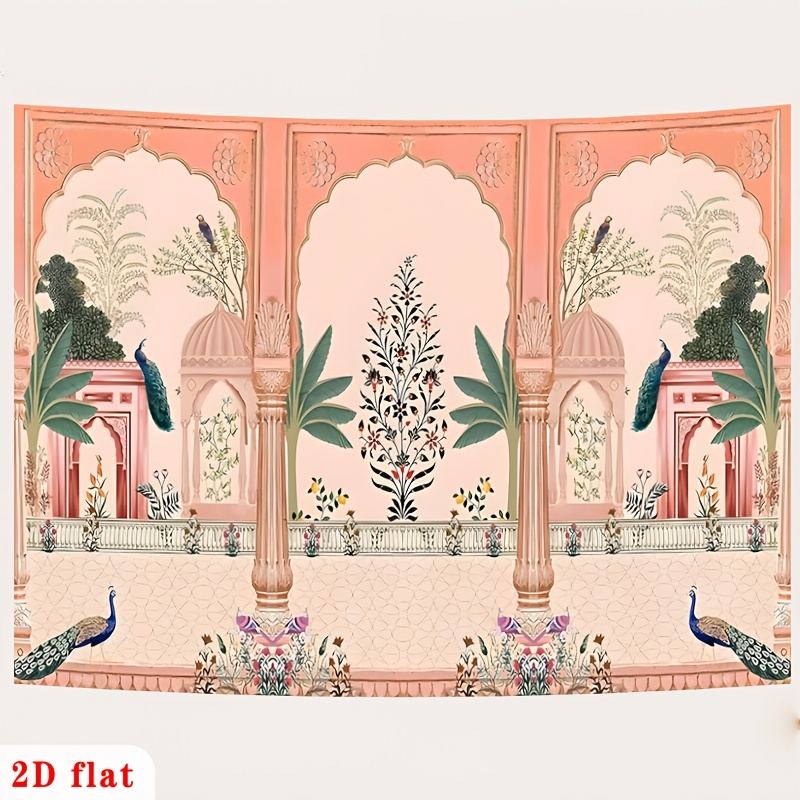 Ornate Mughal Floral Peacock B - đánh giá và giá Wedding Backdrop Curtain
