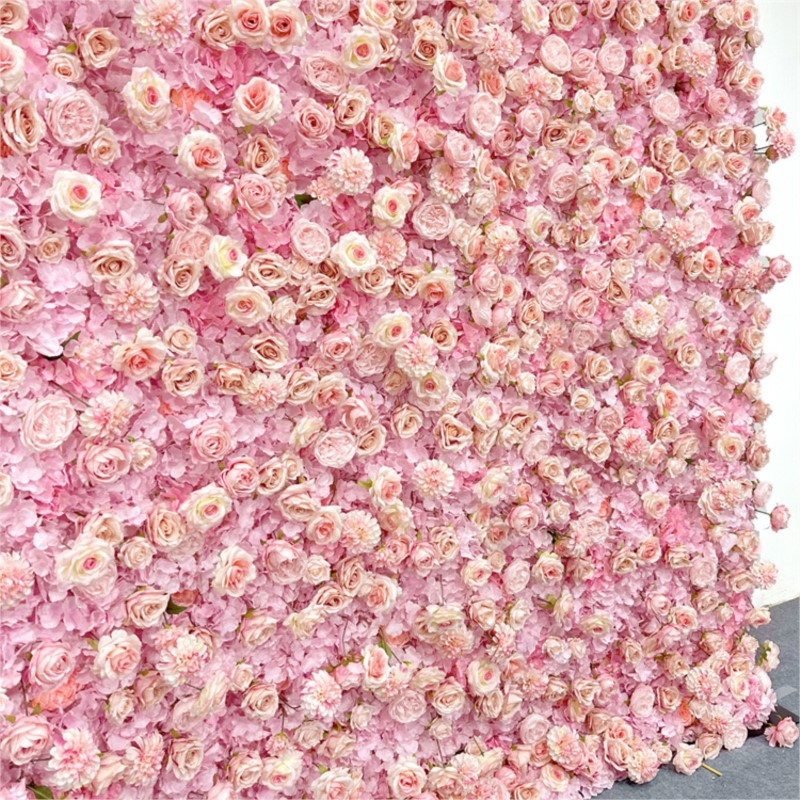 Uflower Pink Rose Hydrangea Cl - đánh giá và giá Wedding Backdrop Curtain