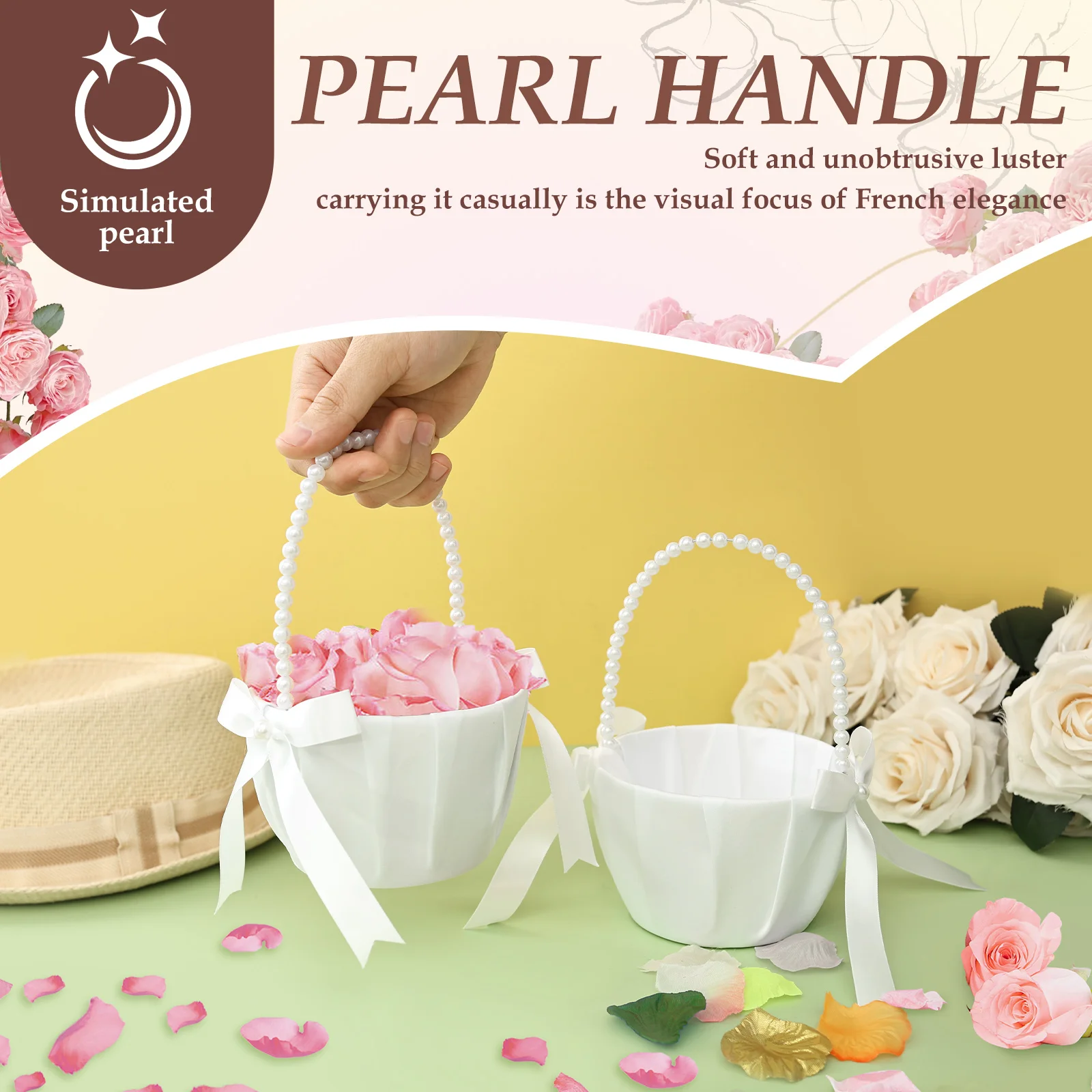 2Pcs Wedding Flower Girl Baske - đánh giá và giá Wedding Ceremony Supply