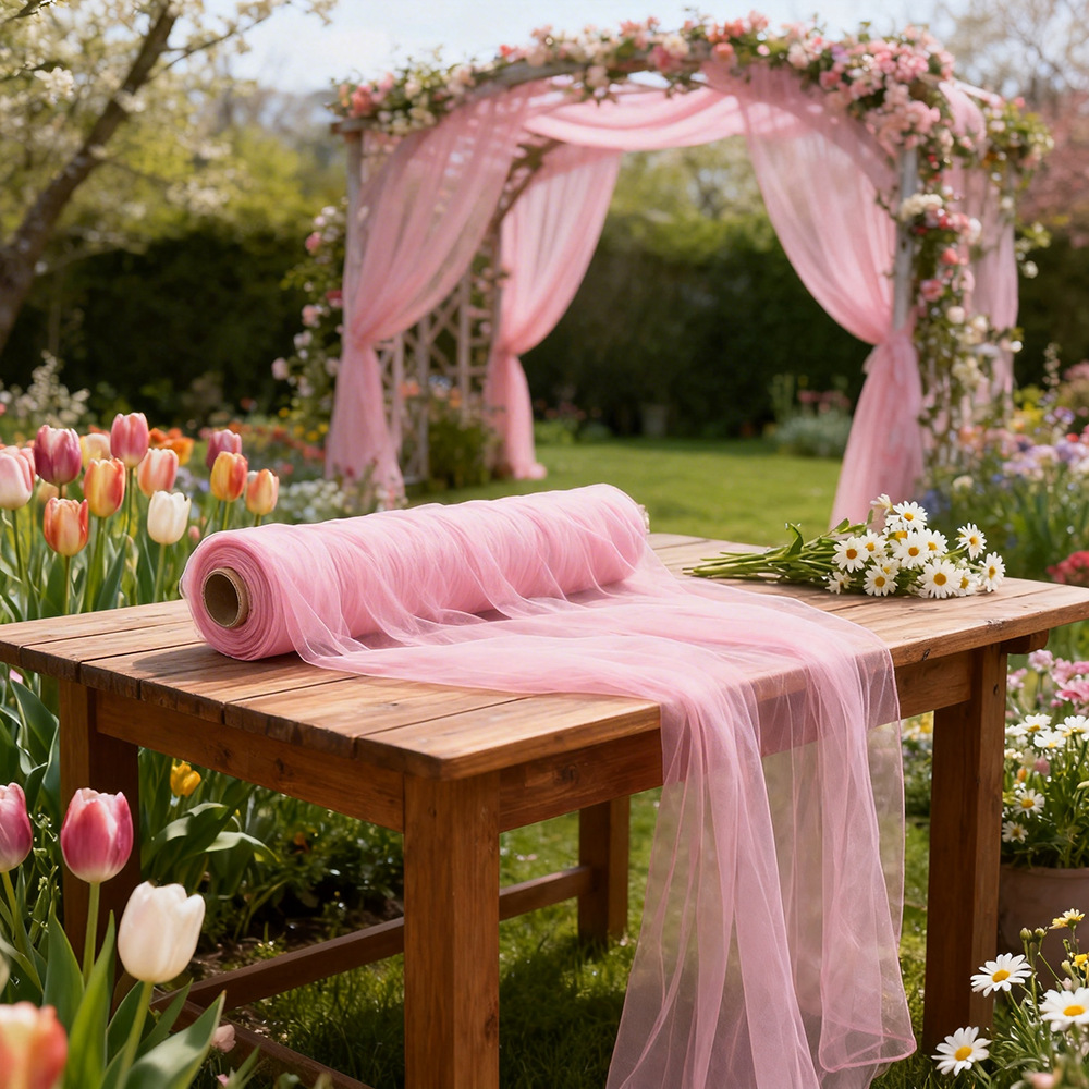 Extra Long Semi Transparent Tu - đánh giá và giá Wedding Backdrop Curtain