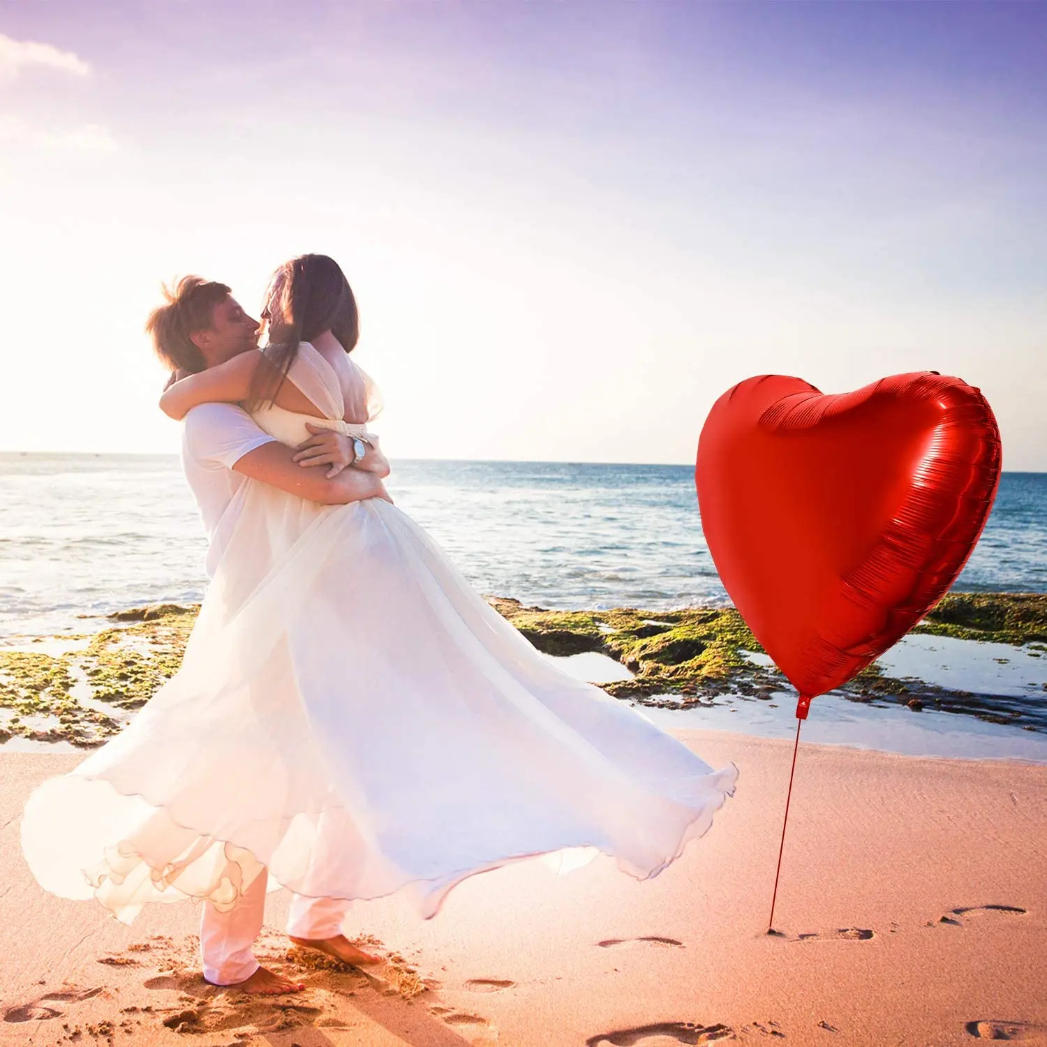 36 Inch Bong Bóng Trái Tim Hìn - đánh giá và giá Wedding Qq