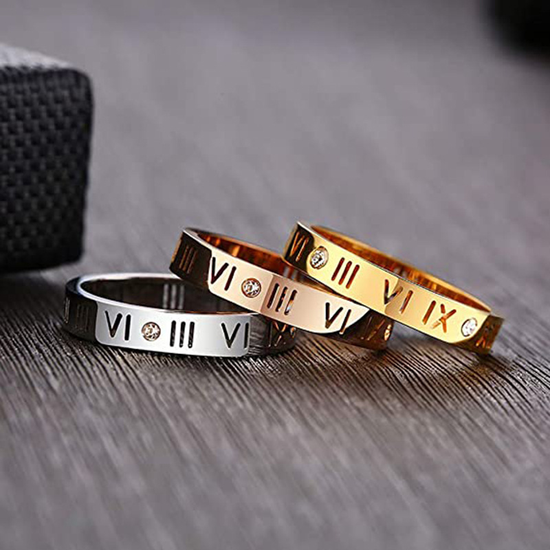 Hollow Roman Numeral Ring Stai - đánh giá và giá Wedding Zone